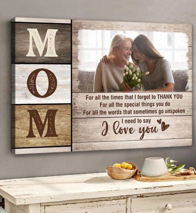 Personalized Best Gift For Mother In Law, Christmas Gifts For Mother In Law,  To My Mother In Law Wall Art