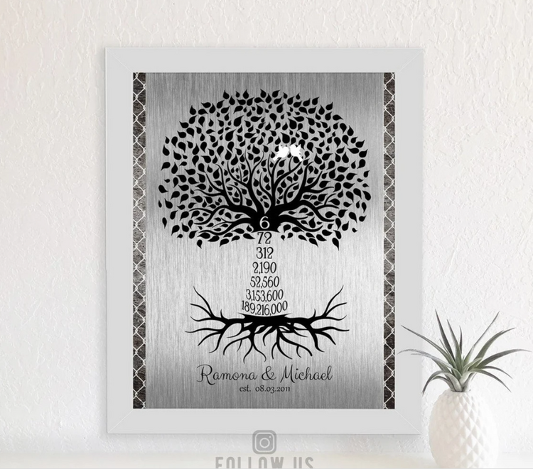Countdown Tree Canvas Print