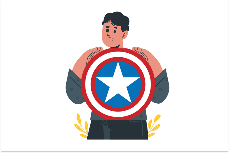  Cartoon Captain America ID Badge Holder Retractable Reel Clip