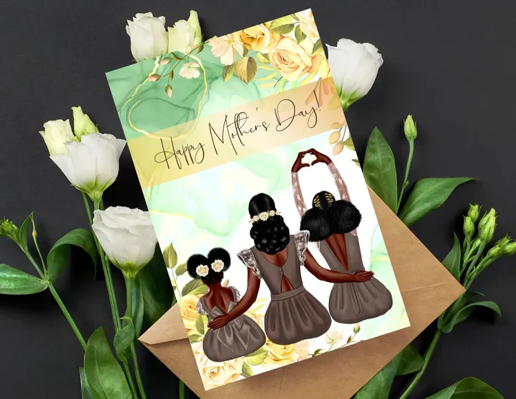 Mother’s Day Black Greeting Cards