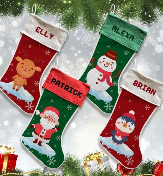Custom Christmas Stocking Embroidered