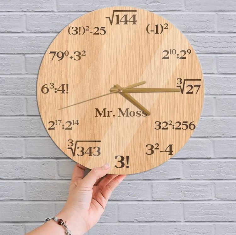 Math Equation Wall Clock
