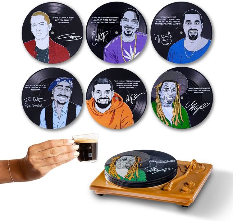 OUR CASA Drink Coasters with Holder
