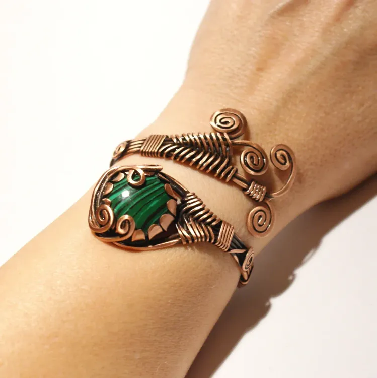 Copper Malachite Bracelet