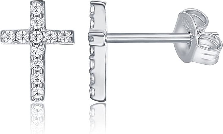 Gold Cross Earrings