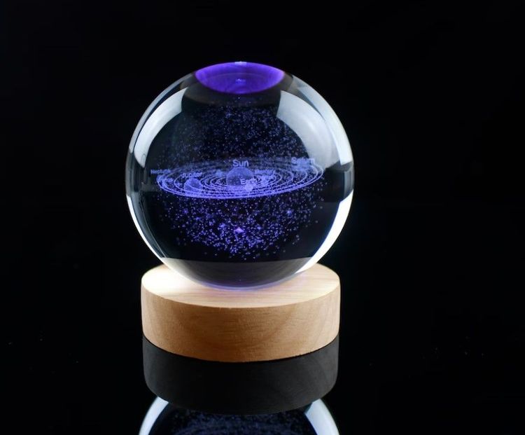 Solar System Crystal Orb