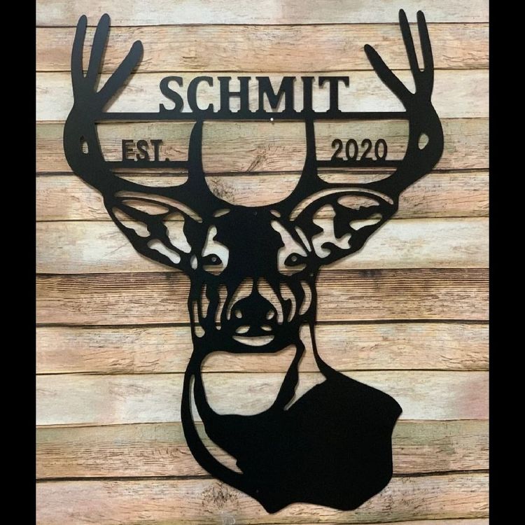 Hunting Gifts for Men Personalized Name Sign Hunting Camp Wall Decor Rustic  Hunting and Fishing Sign Wall Art Antler Sign Decor Ideas 