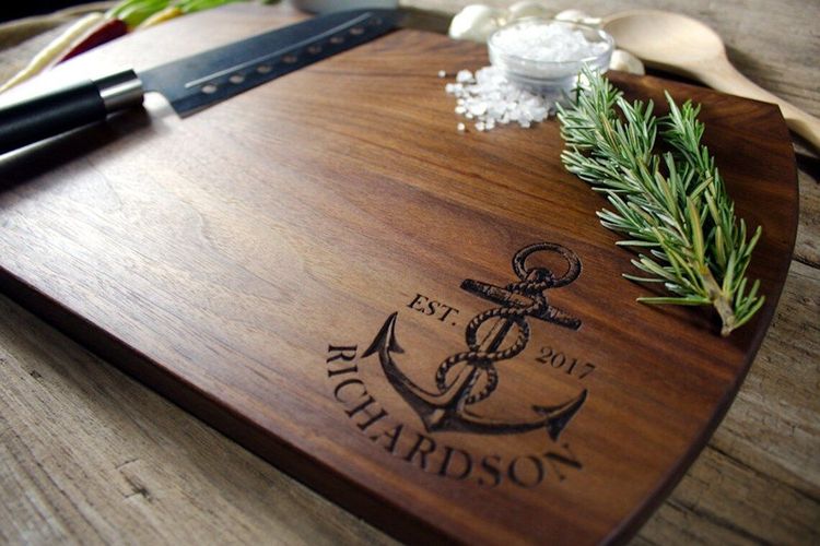Personalized Nautical Cutting Board