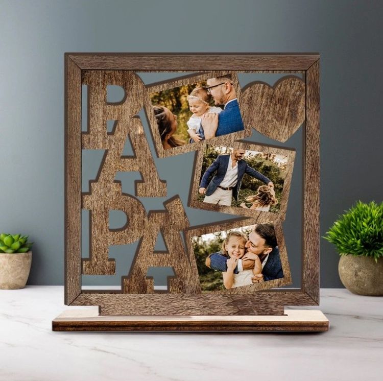 Papa I Love You Wooden Plaque