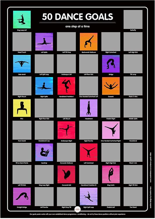 50 Dance Goals Scratch Off Poster