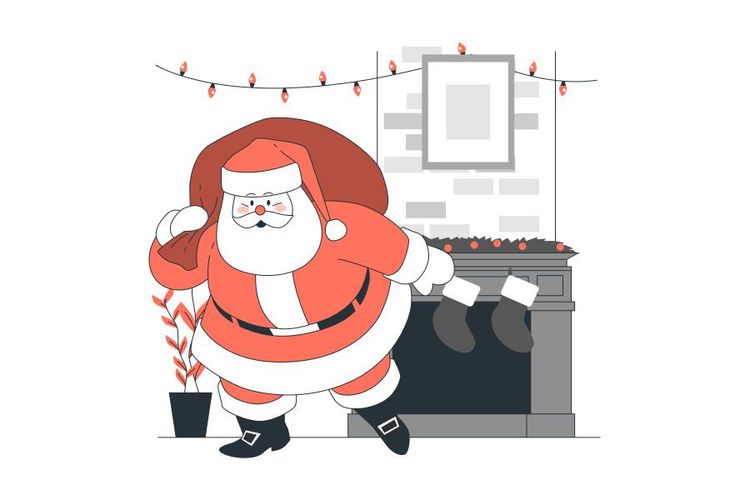 Christmas Illustration With Santa Claus Holding A Gift, Santa Gift,  Christmas Santa, Santa Claus PNG Transparent Image and Clipart for Free  Download