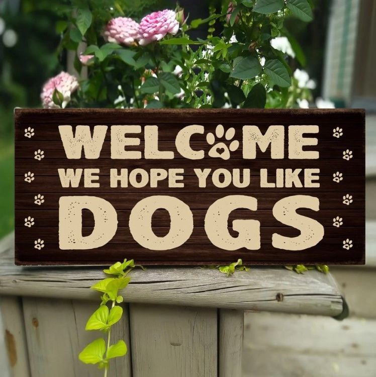 Welcome Rectangle Wooden Sign