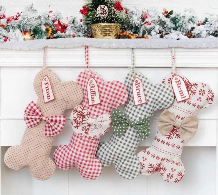 Dog Bone Christmas Stocking