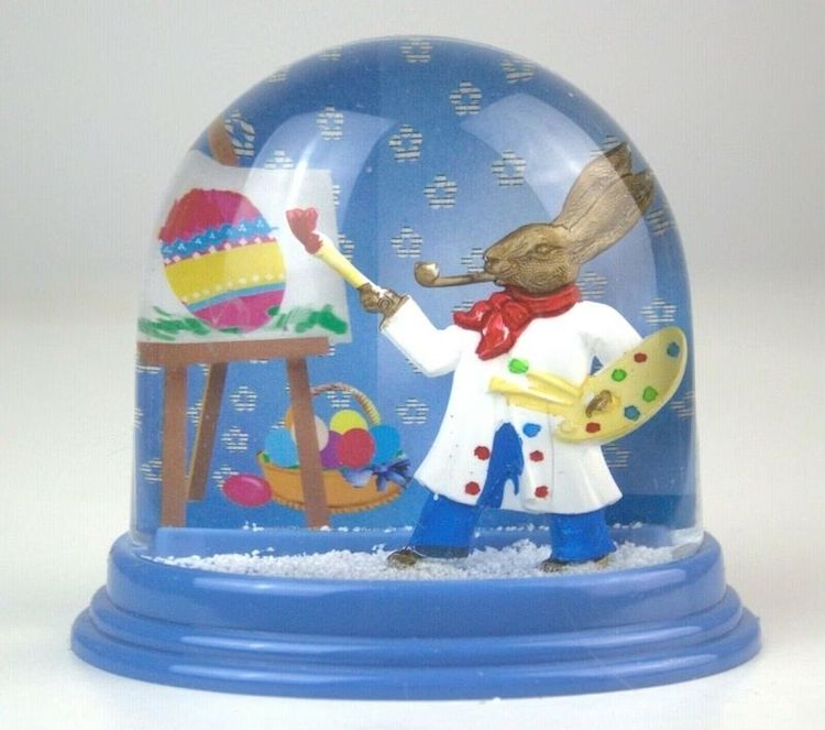 Easter Bunny Snow Globe