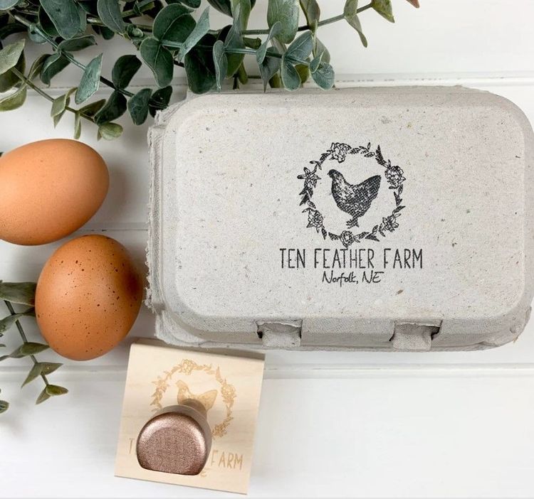 Your Family Personalized EGG Carton Stamp!