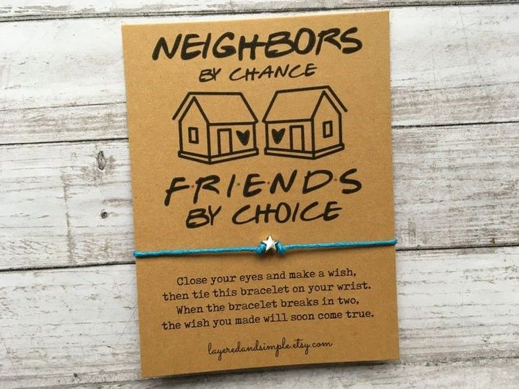  To My Neighbor Wood Plaque, Thank You for Being Great Neighbors,  Plaque with Wooden Stand, Meaningful Wood Sign Plaque Gift, Neighbor Friend  Gifts-We Are Blessed to Call You Friends, Christmas Gifts 