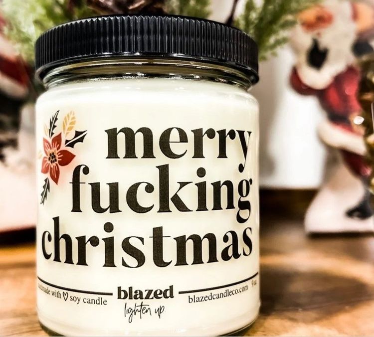 Merry Christmas Shitters Full Funny Candle, Christmas Vacation