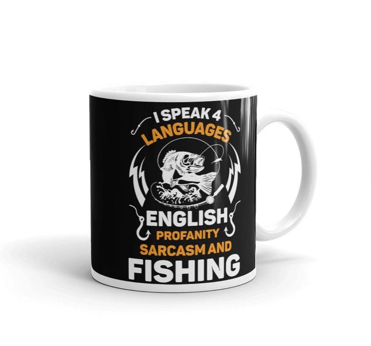 Personalized Dad Fishing Mug, Custom Names on Fishing Lures