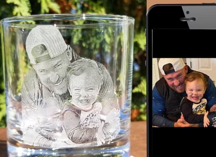 Family Portrait Rock Glass
