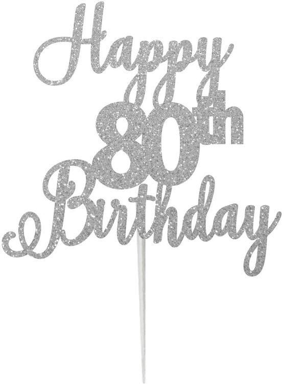 Glitter Birthday Cake Topper