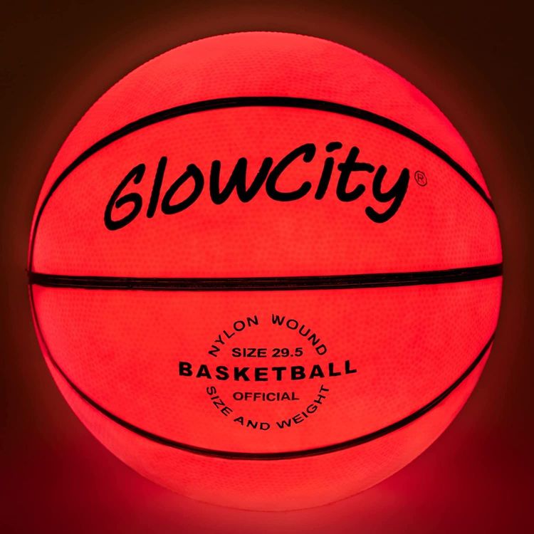 Glowing Red Basket Ball