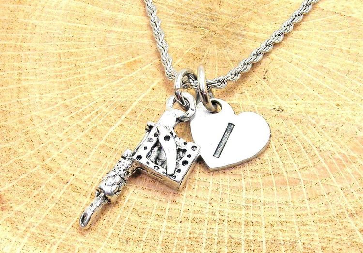 Tattoo Gun Rope Necklace