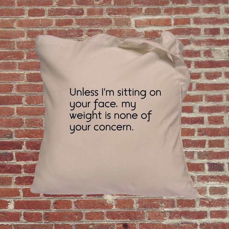 Body Positive Message Tote Bag