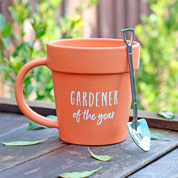 Gardener of The Year Pot Mug And Shovel Spoon