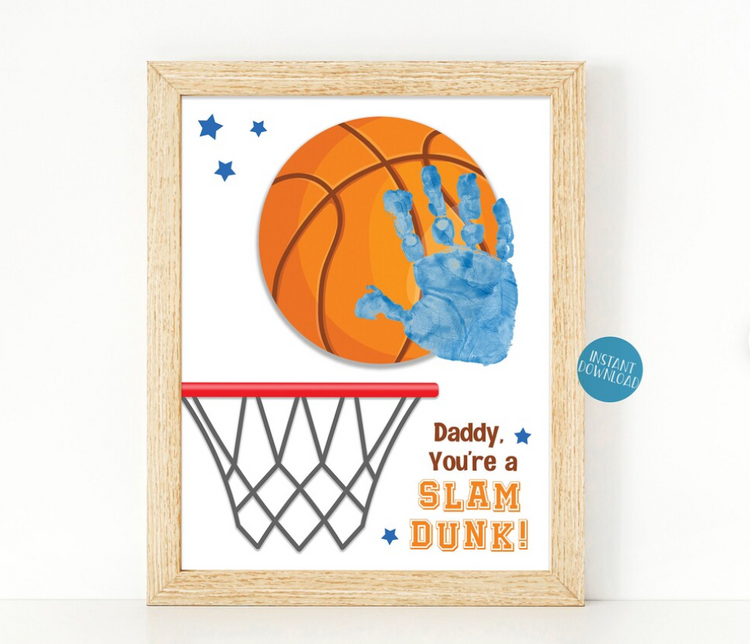 Basketball Handprint Art