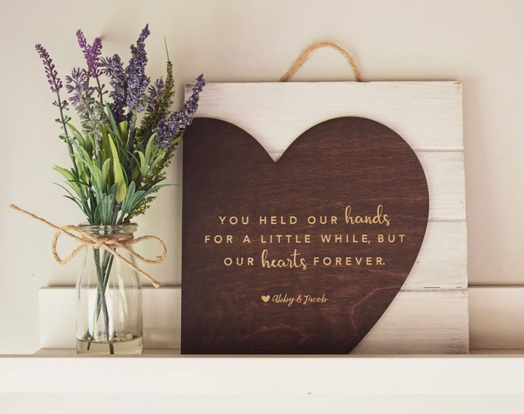 Personalized Babysitter Heart Sign