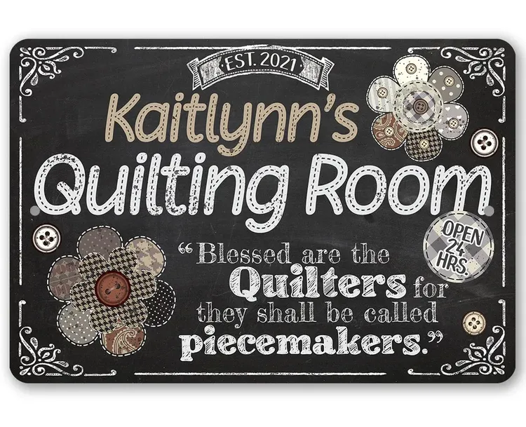 Personalized Sewing Room Sign Quilting Decor Sewer Gifts Sewing Custom  Metal Sign - Custom Laser Cut Metal Art & Signs, Gift & Home Decor