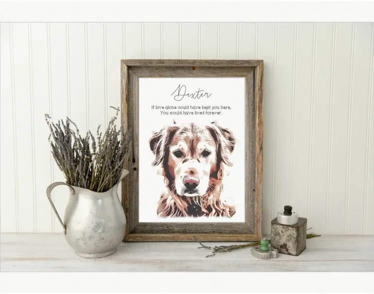 Personalized Pet Memorial to Honor Your Lost Furry Friend ~ Beautiful  Calligraphy