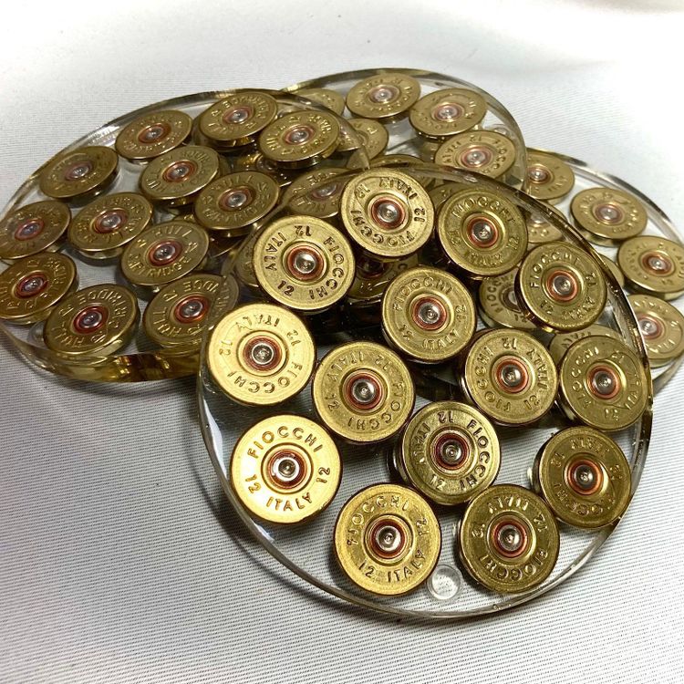 Gold Head Stamps Shotgun Shell 12 Gauge End Caps Brass Bottoms