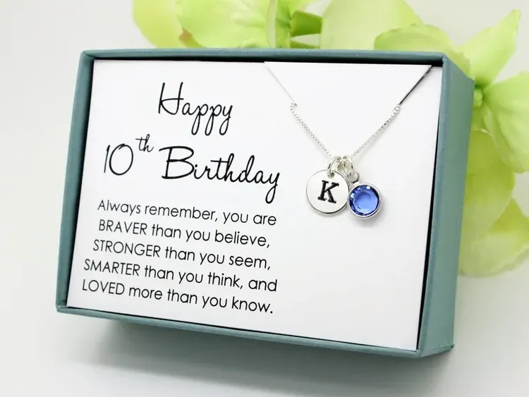 Happy 10th Birthday Pearl Necklace Card Gift, Tenth Birthday Necklace –  Anavia Jewelry & Gift