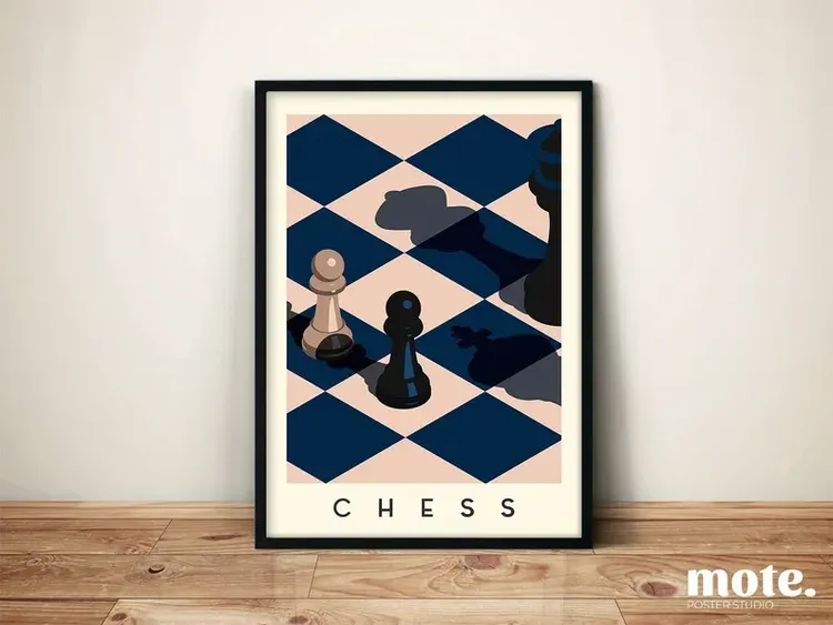 Famous Chess Game Poster or Canvas Wall Art Chess Lover 