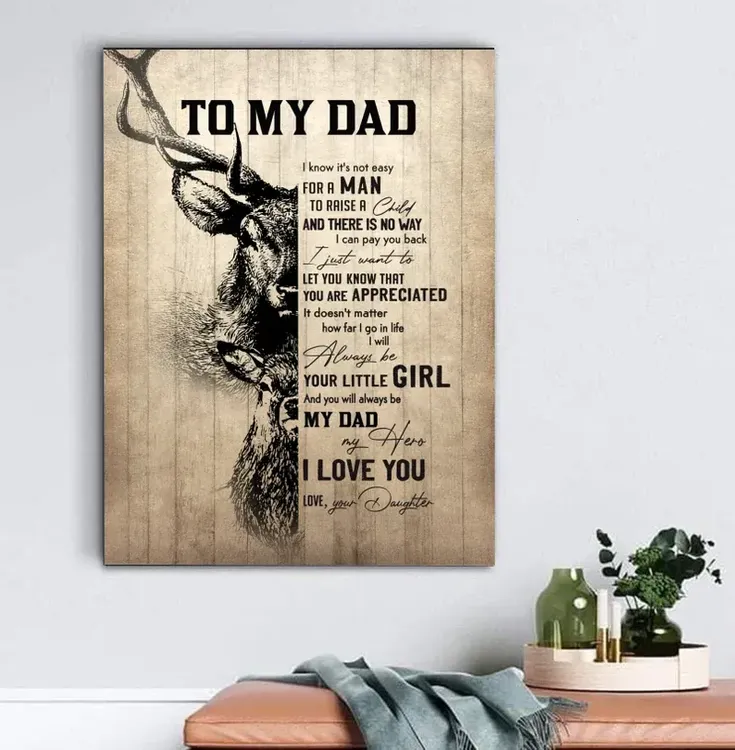 Fishing Gift For Dad From Son You're Appreciated Canvas Wall Art