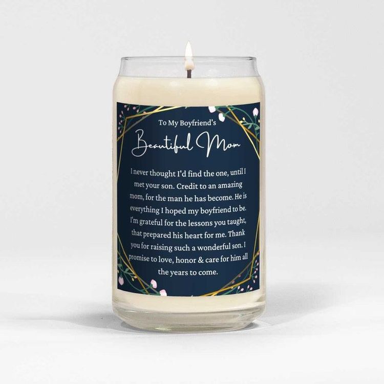 To My Boyfriends Mom, Candle Gift, Boyfriend's Mom Mother's Day Gift,  Thoughtful Gift, Birthday Present 