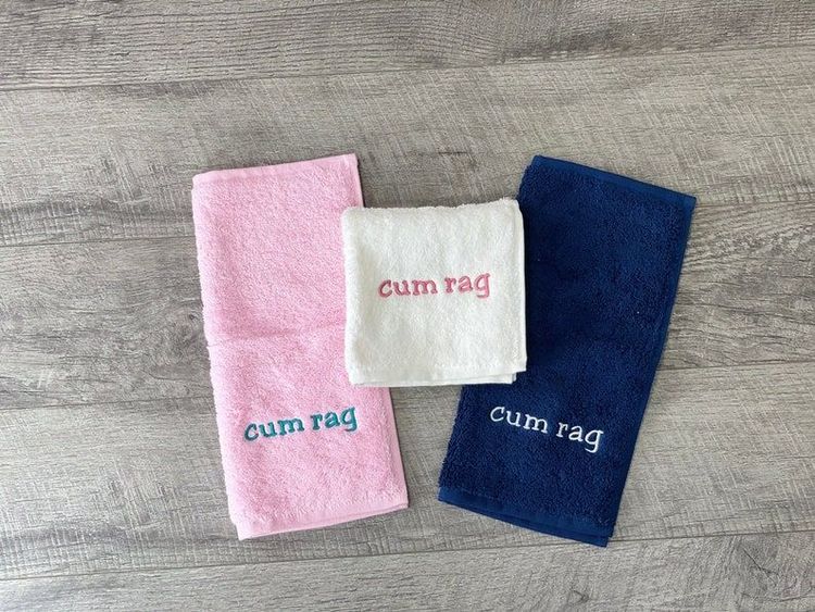 Dick & Cum Embroidered Cum Rag