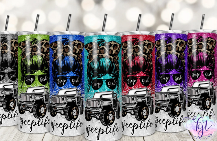 Just A Girl Who Loves Traveling With Jeep Personalized Jeep Tumbler, Gift  for Jeep Lovers 