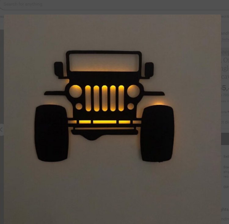 Big Jeep Metal Wall Art
