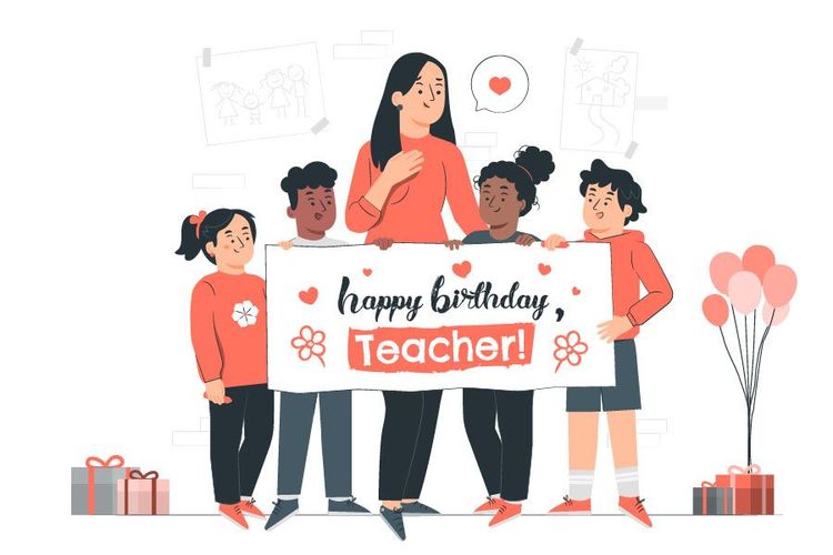 Happy Birthday From Your Teacher Pencils - Stationery - 24 Pieces