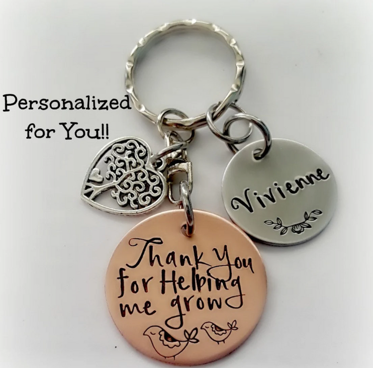 Engraved Copper Keychain