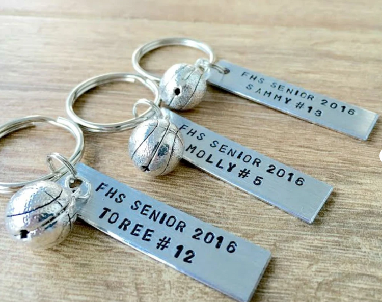 Personalized BASKETBALL Keychains
