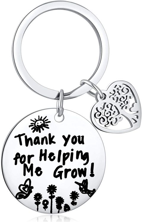 Thank You For Helping Me Grow Keychain