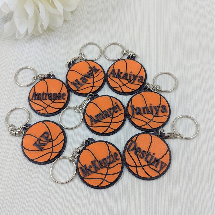 Personalized Basketball Keyring