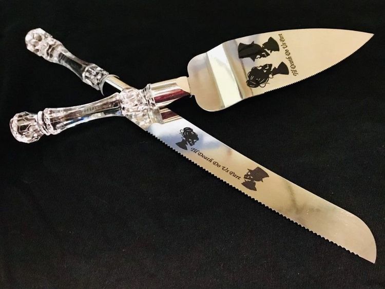 Skeletons Cake Knife and Server Set