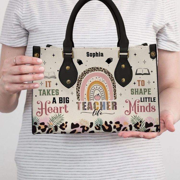 It Takes A Big Heart Leather Bag