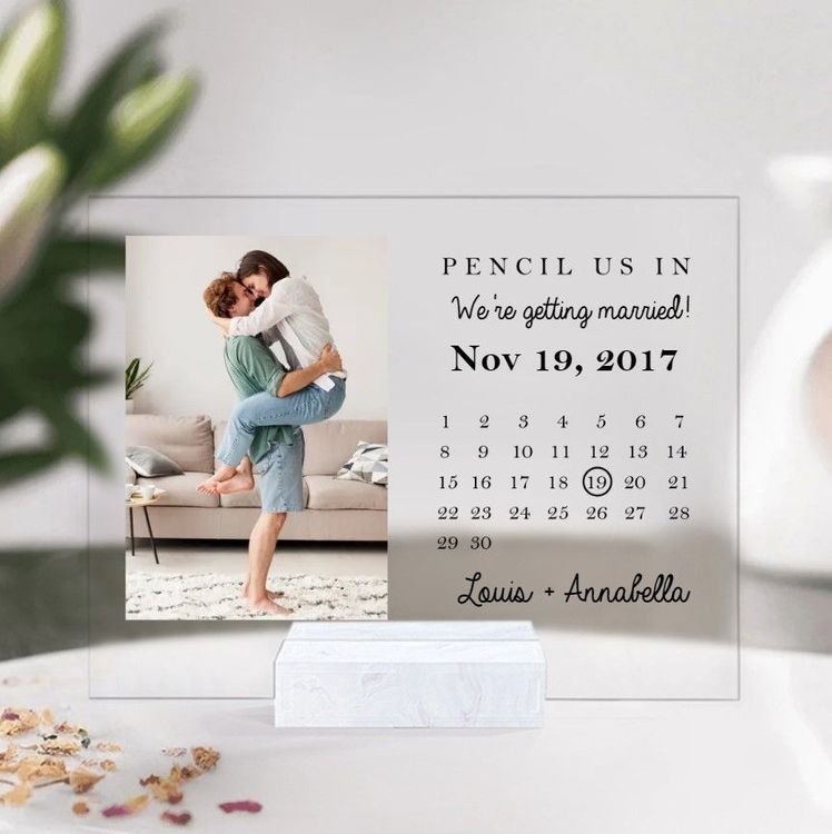 Pencil Us In We Getting Married Plaque