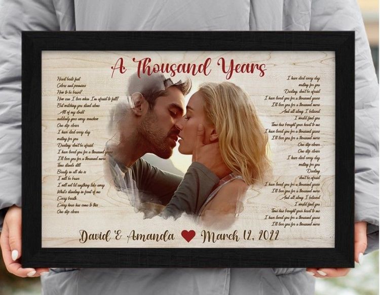 Boyfriend and Girlfriend Anniversary, Birthday, Romantic Couples Gift -  Couple, Husband, Wife, Fiance Picture Frame Gifts For Him or Her - Lucky To  Be