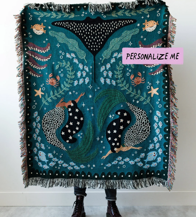 Mermaids Personalized Throw Blanket